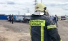 На Дубковском шоссе спасатели больше часа тушили горящий гараж