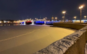 На Дворцовом мосту зажгут подсветку в виде российского триколора