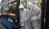 Дед Мороз и Снегурочка пригласили пассажиров трамвая №3 на "Новогоднюю почту"