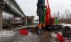 Строительство будущих павильонов для надземного перехода начали на Петрозаводском шоссе