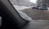 Легковушку развернуло поперек дороги во время лобового ДТП под Зеленогорском