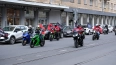 По Невскому проспекту проехала колонна мотоциклистов