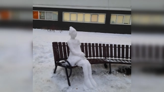 Фото: в Выборге появился снежный скульптор