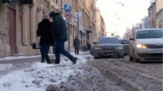 В Петербурге объявили "желтый" уровень опасности из-за снегопада