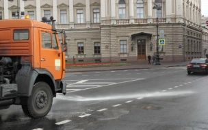 За неделю комблаг потратил 44 тыс. кубометров воды на мытьё петербургских улиц
