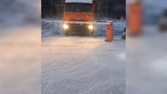 "Снежный" пункт Петербурга принял первый грузовик со снегом