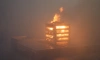 Серьезный пожар произошел на складе в Пушкинском районе