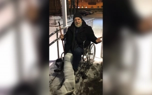 Петербургский художник Дмитрий Шагин сломал ногу на льду