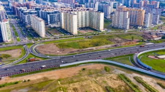 Водители смогут быстрее попадать в кварталы Западного Мурино с перекрестка около КАД