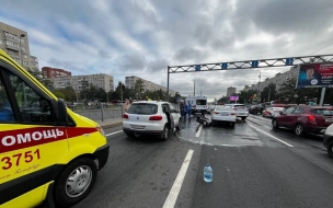 На Дунайском проспекте петербурженка вышла из авто посреди дороги