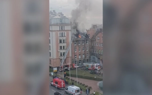 Горение мансарды доходного дома Гейдериха в Выборгском районе локализовано