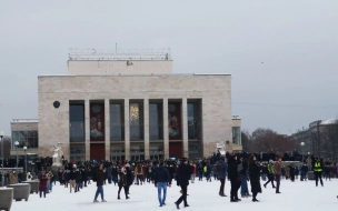 Участники протестной акции не стали расходиться после призыва штаба Навального