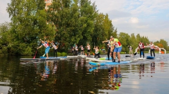 На Охте пройдет 5-километровый заплыв на сапах