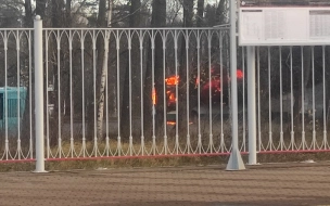 На Привокзальной площади утром сгорел автобус
