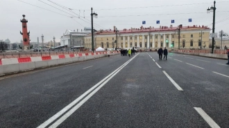 В Петербурге в субботу открылось рабочее движение по Биржевому мосту после реконструкции