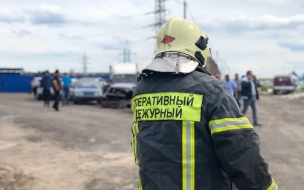 На улице Савушкина сгорел автомобиль Hyundai