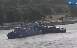 ВМФ: корабли отрабатывали стоянку на рейде Невы и на Смольнинском рейде