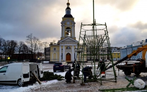 Выборг начали украшать к Новому году