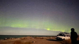 Жители Ленобласти сфотографировали северное сияние в воскресенье