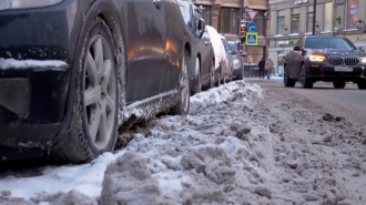 В Петербурге коммунальщики к Рождеству очищают от снега улицы 