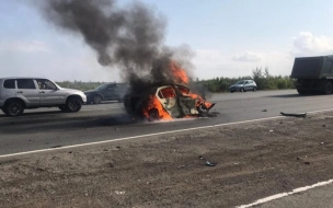 В ДТП под Саратовом заживо сгорели два человека