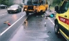 В Ленобласти на трассе А-120 столкнулись школьный автобус и легковушка