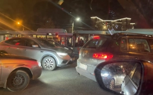 Два лазурных автобуса столкнулись лоб в лоб на Типанова