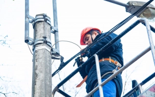 Специалисты "Ленсвета" на 50% восстановили сети электроснабжения после шторма