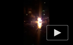 Ночью в Ульяновске горел автомобиль