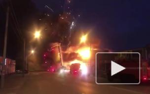 В Ростове-на-Дону загорелся павильон с пиротехникой 
