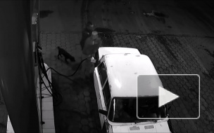 Огненная заправка в Омске.