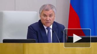 Володин: политическая система России доказала свою эффективность во время пандемии