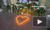 Петербуржцы выложили сердце из свечей у отделения белорусского посольства 