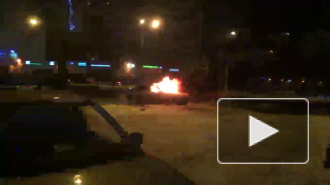 Появилось видео, как в Петербурге полыхала BMW