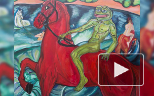 Купание красного Пепе: петербургская художница скрестила живопись и мемы