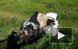 Опубликованы кадры смертельной аварии, унесшей жизни 4 человек в Самарской области