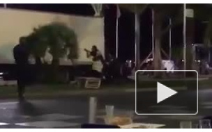 В сети появилось видео перестрелки силовиков и террориста в Ницце