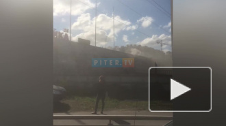 Видео: на Полюстровском произошло возгорание