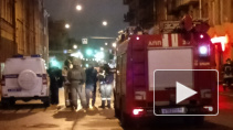 Появилось видео падения горящего мужчины с крыши на Боровой