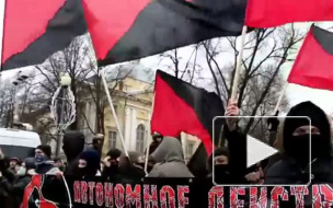 Анархисты на митинге в Питере. 18.12.2011 