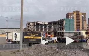 На Шкапина продолжается снос здания хладокомбината 
