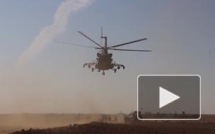 Опубликовано видео разгона российским вертолетом Ми-8 американских военных в Сирии