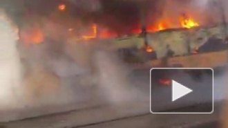 Видео из Красноярска: Сегодня утром на ходу загорелся трамвай с пассажирами