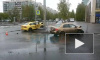 В Выборгском районе такси и иномарка вылетели на пешеходную зону