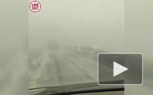 В Курганской области трассу накрыло смогом из-за пожаров 