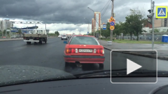 «Хромающая» Lada, удирающая с места аварии, попала на видео