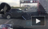 Видео: на КАД затруднено движение из-за столкновения Ford Focus и Volkswagen Polo