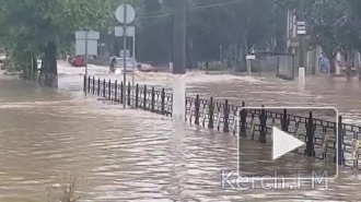 В Керчи ливень подтопил 12 домов и городскую больницу