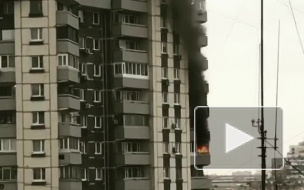 Появилось видео пожара на Марксистской улице в Москве