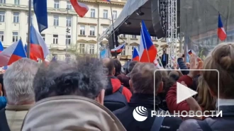 В центре Праги проходит антиправительственный митинг